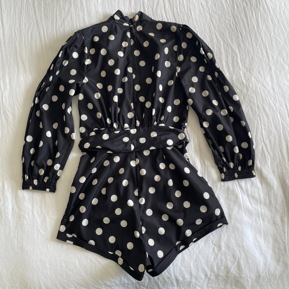 Zara Polka Dot Mini Jumpsuit (sz M) - Picture 6 of 8